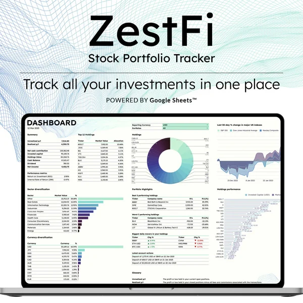 ZestFi Spreadsheet Solutions – ZestFi Stock Portfolio Tracker